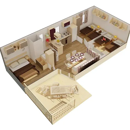 Am Waldrand - Mobilheim Pacifique Fuer 4 Personen - Flutsaum