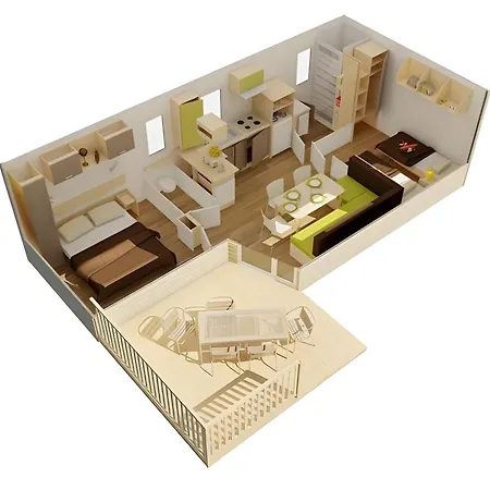 Am Waldrand - Mobilheim Pacifique Fuer 4 Personen - Flutsaum
